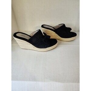 Piepiebuy Bowtie Velvet Wedge Size 11 Sandals